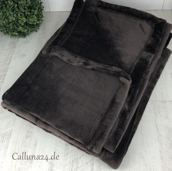 Kuscheldecke Wohndecke Sofadecke Schokobraun Weich 150x200cm